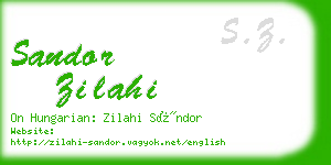 sandor zilahi business card